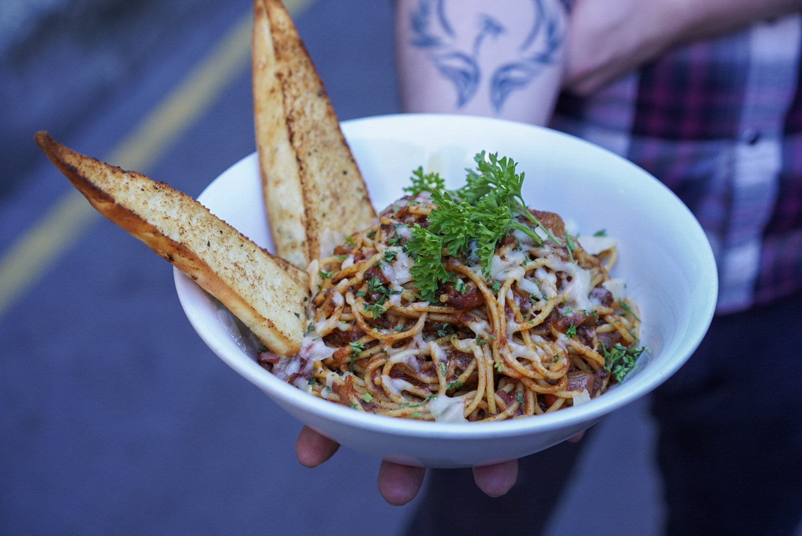 Thunder Spaghetti - Hot Italian sausage + beef bolognese
